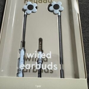Heyday Floral Wired Earbuds - Blue and Black. 3/$15
